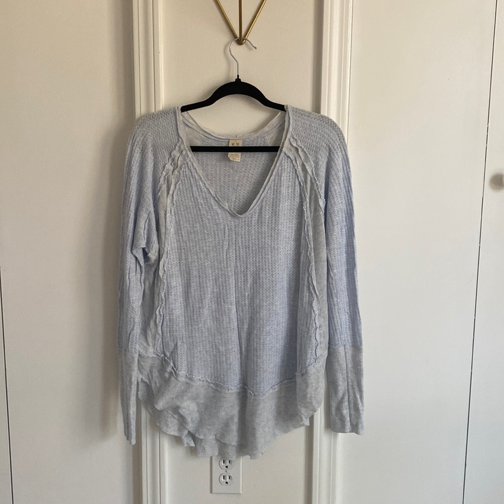 Free People (we the free) long sleeve waffle knit top